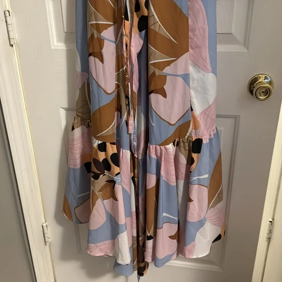Anthropology Bloom Wrap Midi dress, size large! - Picture 9 of 11